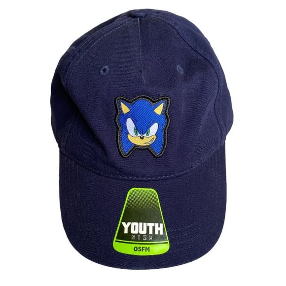 Sonic The Hedgehog Blue Baseball Cap Kids Hat Adjustable Youth One Size - Picture 3 of 13